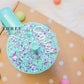 Simple Modern Confetti Personalized 24oz Tumbler Topper