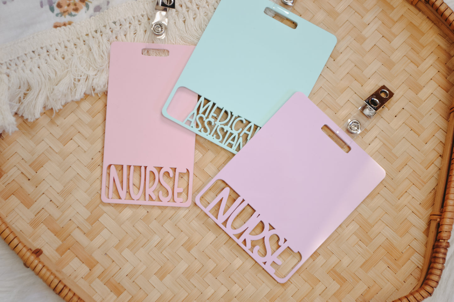 Badge Buddy for Nurse, Medical Healthcare Badge Buddies, ID Holder, RN Badge Backer, Custom Badge Buddy, Vertical Horizontal Badge Backers
