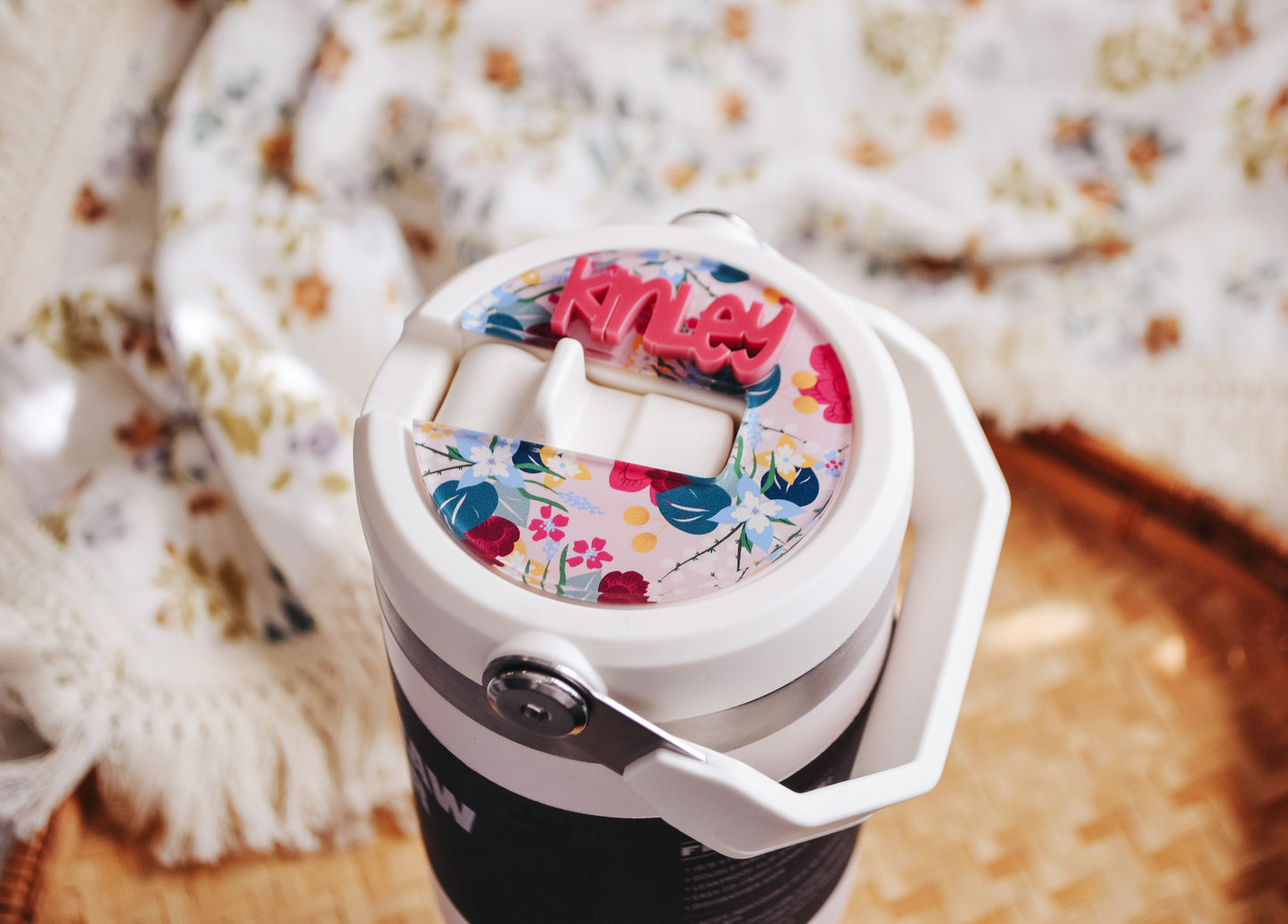 Floral Stanley Iceflow Personalized Adhesive Tumbler Tag
