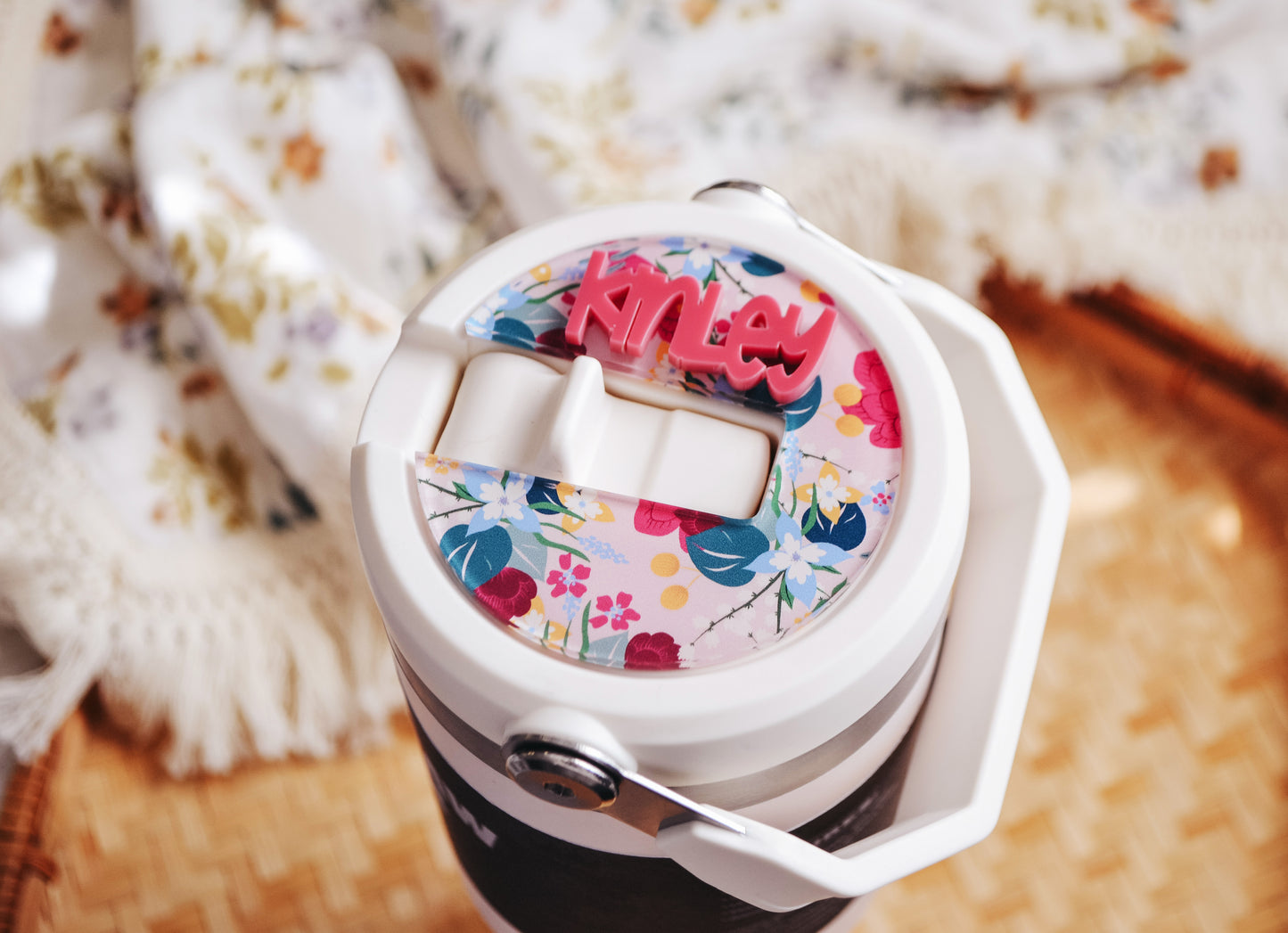 Floral Stanley Iceflow Personalized Adhesive Tumbler Tag