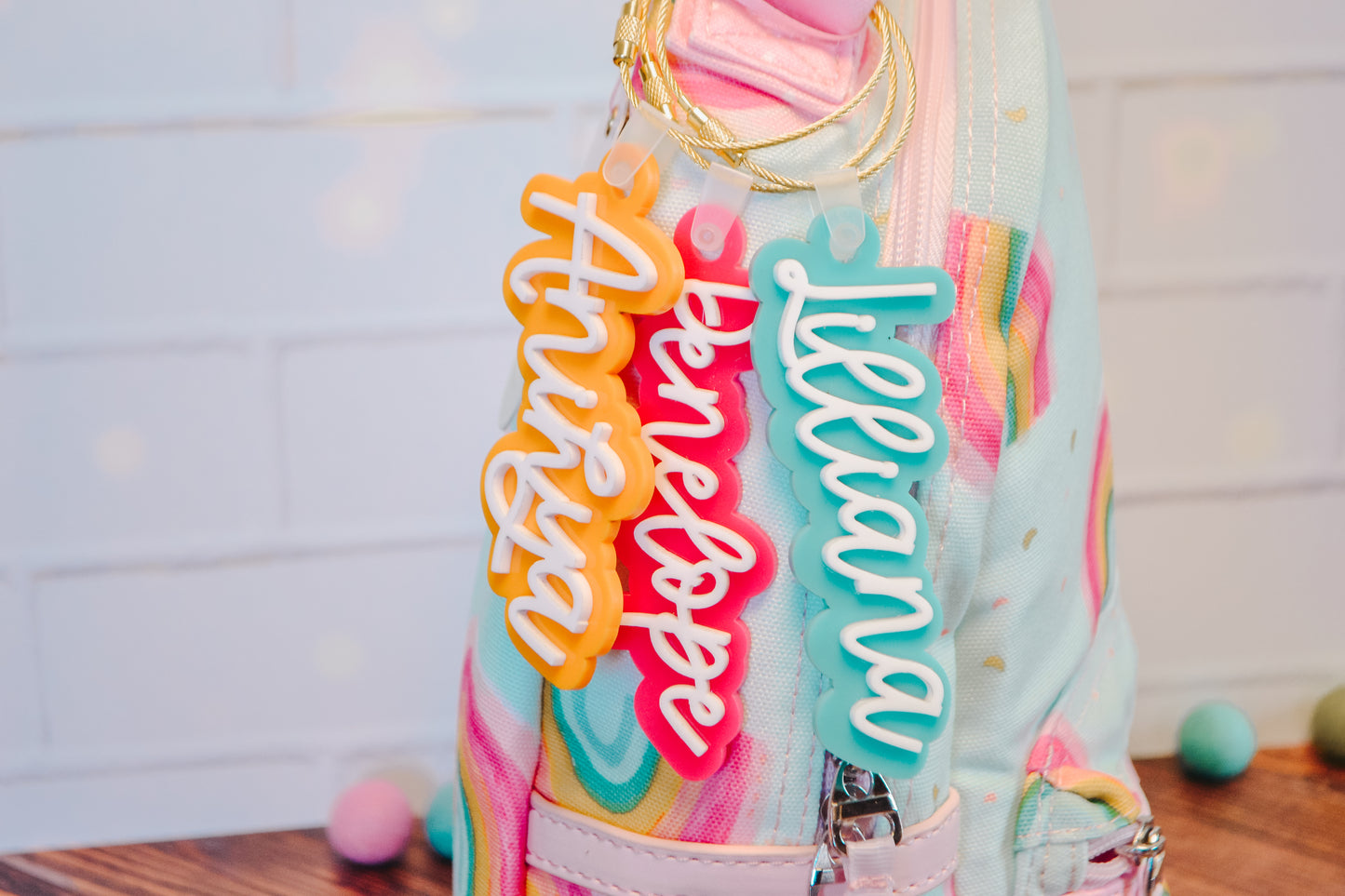 Diaper Bag Tag, Backpack Name Tag, Name Keychain, Personalized Bag Tag