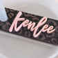Black Leopard Stanley Cup Tumbler Name Plate