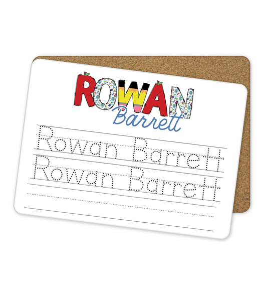 Personalized Dry Erase Name Tracing Board