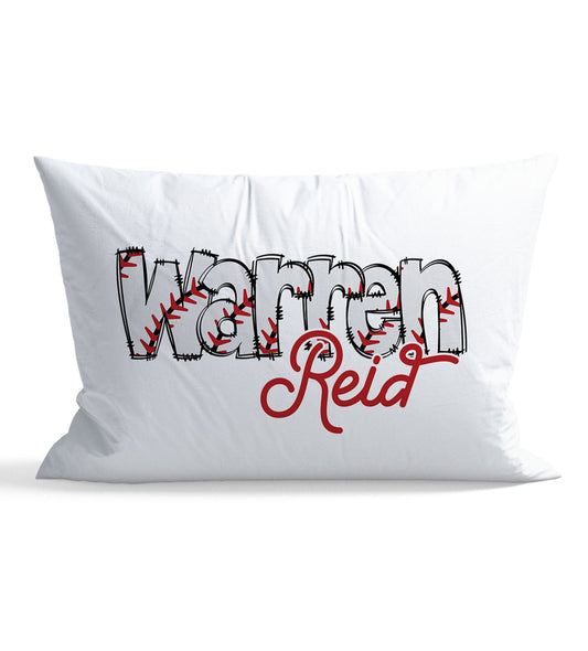 Baseball Letters Personalized Kid Pillow Case