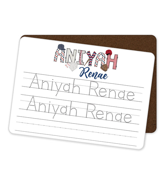 Personalized Dry Erase Name Tracing Board