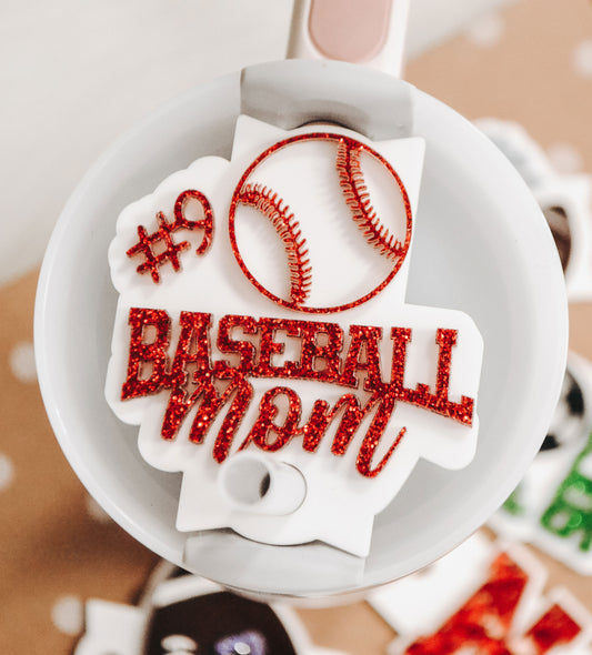 Baseball Mom Stanley Tumbler Name Tag Personalized