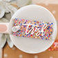 Stanley Tumbler Name Plate Personalized Confetti Acrylic