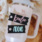 Black Leopard Stanley Cup Tumbler Name Plate