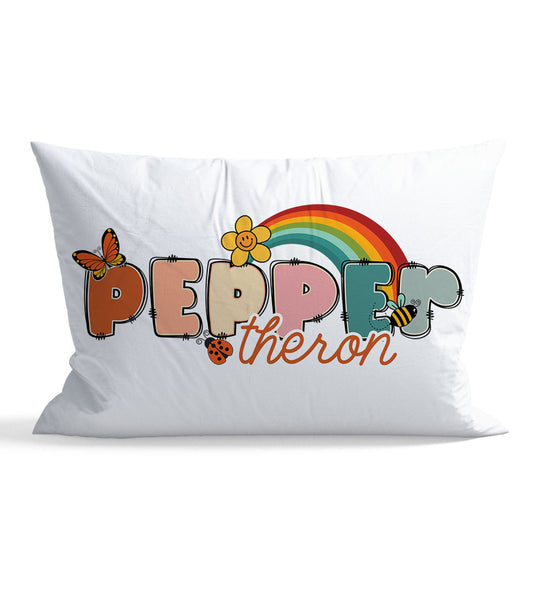 Boho Retro Personalized Kid Pillow Case