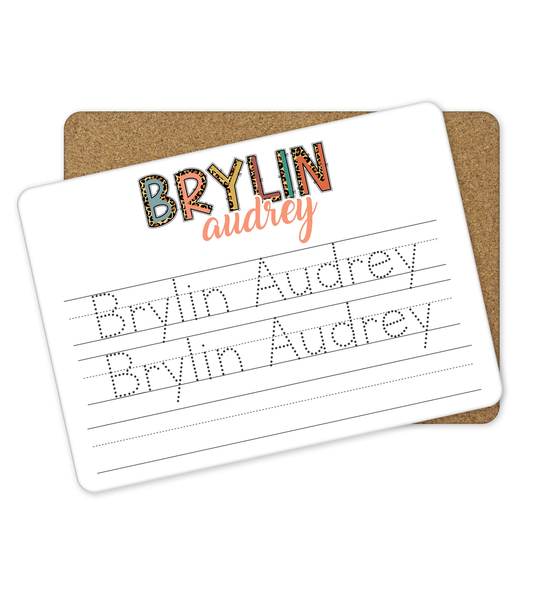 Personalized Dry Erase Name Tracing Board