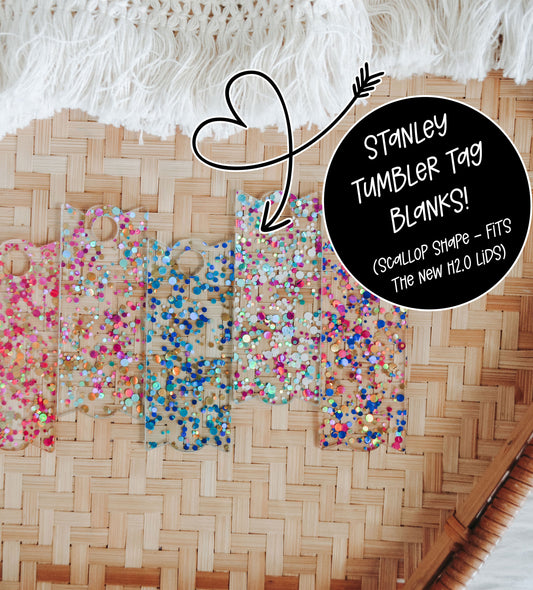 Blank Confetti Stanley Tumbler Tag