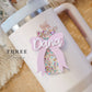Confetti Coquette Bow Stanley Tumbler Name Plate