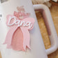 Coquette Bow Stanley Tumbler Name Plate Acrylic