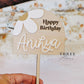 Daisy Cake Topper, 1st Birthday Smash Cake Decorations, Boho Cake Topper Daisy, Wooden Flower Name Cake Topper, Acrylic Name Topper