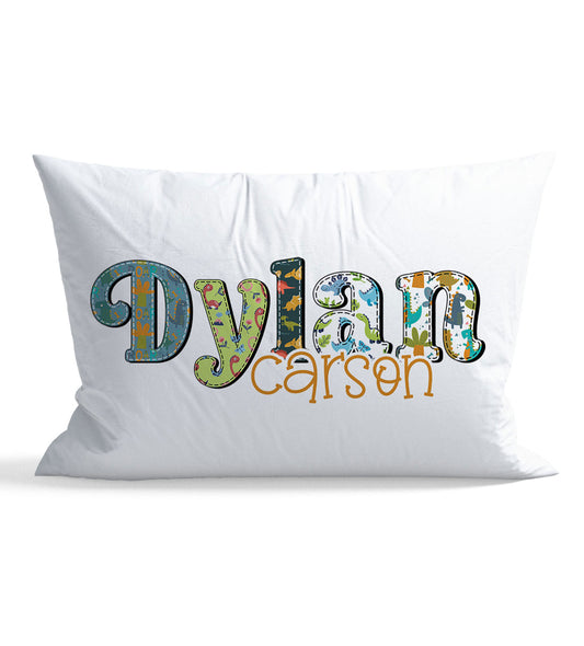 Dinosaur Personalized Kid Pillow Case