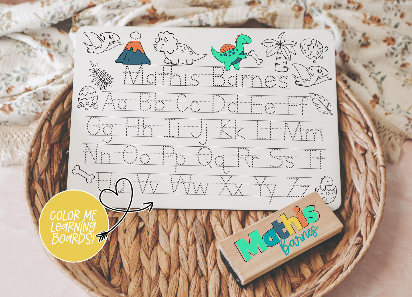 ColorMe Name Boards - Dino