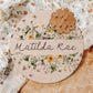 Hospital Door Hanger Girl, Hospital Name Sign, Door Hanger, Wildflower Baby Doorhanger, Nursery Name Sign, Newborn Birth Stats, Shower Gift