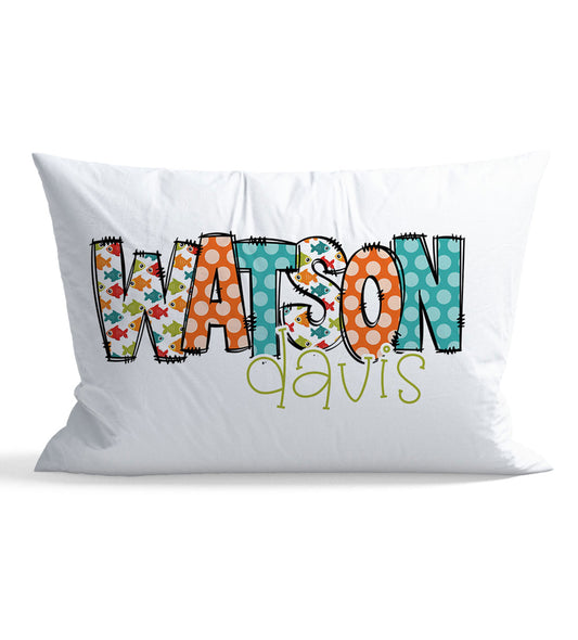 Fishing Personalized Kid Pillow Case