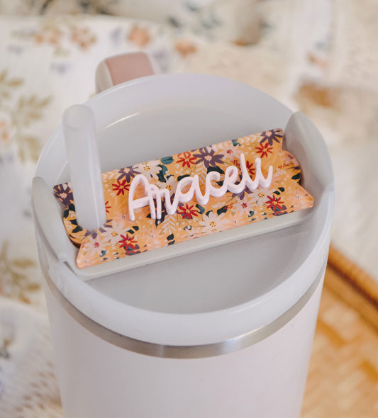 Summer Floral Stanley Tumbler Name Plate