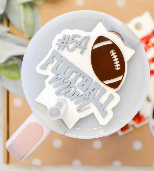 Football Mom Stanley Tumbler Name Tag Personalized