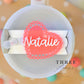 Stanley Tumbler Frosted Heart Tumbler Name Plate Acrylic