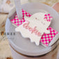 Stanley Name Plate Tumbler Tag Personalized, Halloween Girl Ghost Tumbler Name Tags, Custom Quencher Tumbler Topper Lid H2.0 20/30oz 40oz