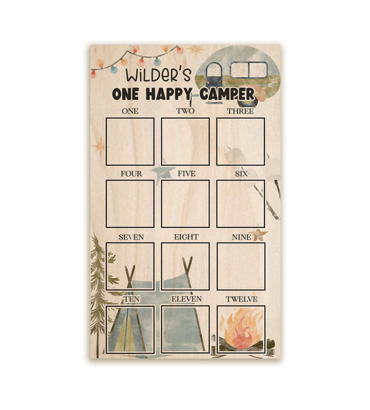 Happy Camper First Year Photo Board