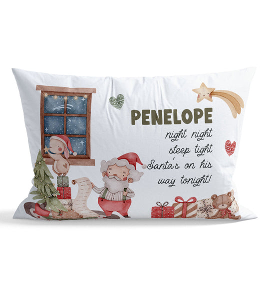 Happy Christmas Eve Personalized Kid Pillow Case