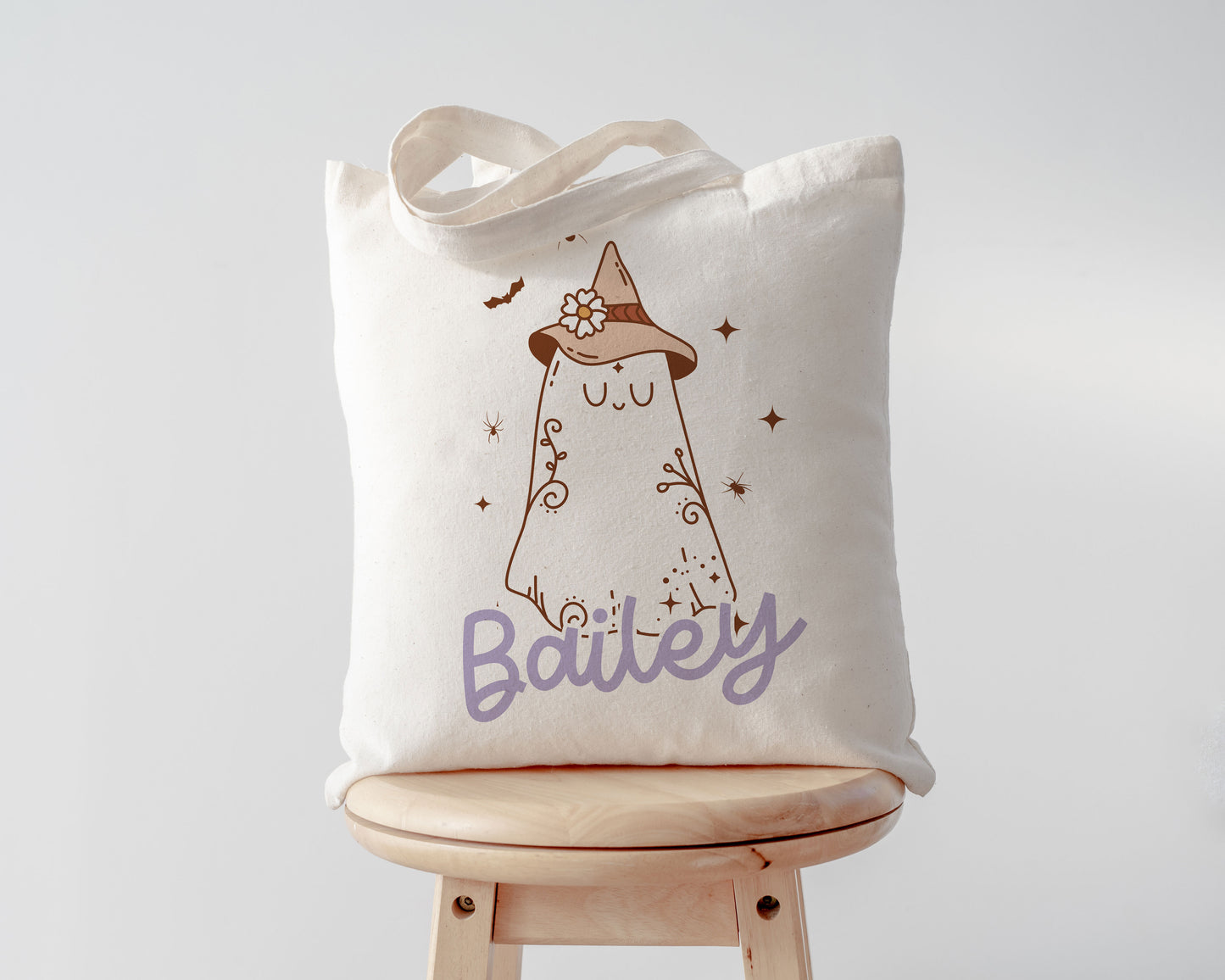 Halloween trick or treat tote bag, Boo Tote Bag, Custom Canvas Halloween Bag, Trick or Treat Name Tote, Personalized Gifts for Halloween