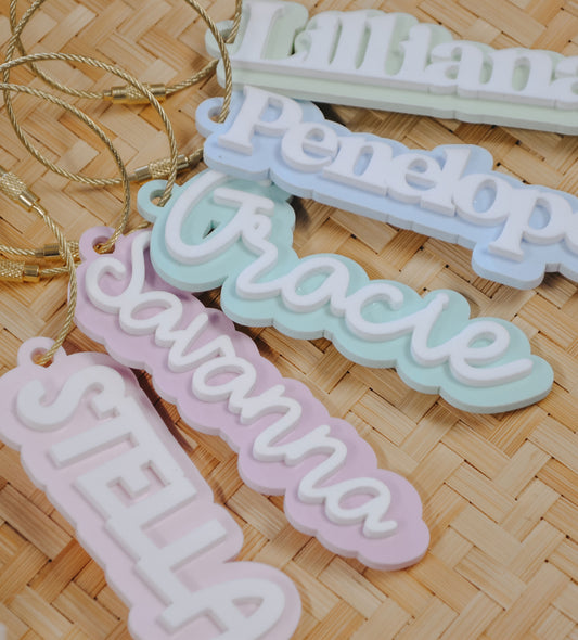 Diaper Bag Tag, Backpack Name Tag, Name Keychain, Personalized Bag Tag