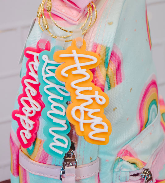Diaper Bag Tag, Backpack Name Tag, Name Keychain, Personalized Bag Tag