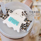 Stanley Name Plate Tumbler Tag Personalized, Halloween Girl Ghost Tumbler Name Tags, Custom Quencher Tumbler Topper Lid H2.0 20/30oz 40oz