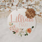 Spring Floral Hospital Door Hanger Birth Announcement