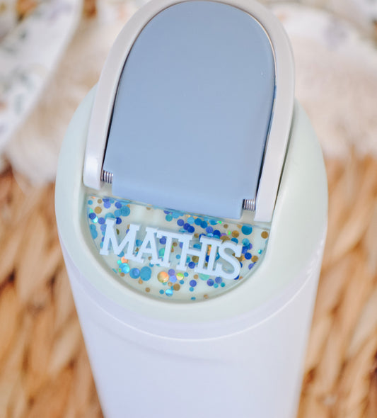 Owala Freesip Name Plate, Adhesive Water Bottle Topper Tag Personalized, 16/24/32oz Water Bottle Name Tags for Kids Lid Topper