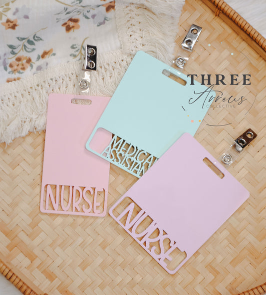 Badge Buddy for Nurse, Medical Healthcare Badge Buddies, ID Holder, RN Badge Backer, Custom Badge Buddy, Vertical Horizontal Badge Backers