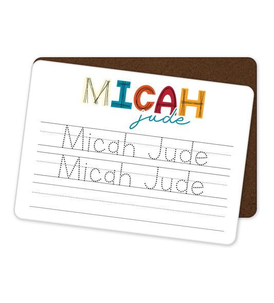 Personalized Dry Erase Name Tracing Board