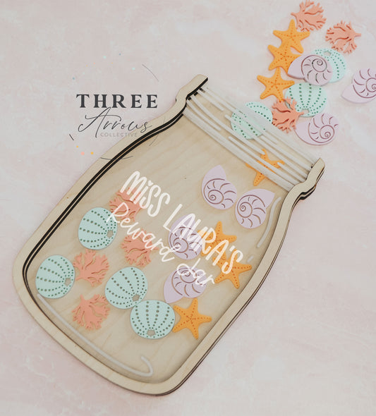 Rewards Jar, Under the Sea Personalized Reward Jar Kids, Classroom Tokens Motivation Jar Reward System, Classroom Management, Teacher Gift
