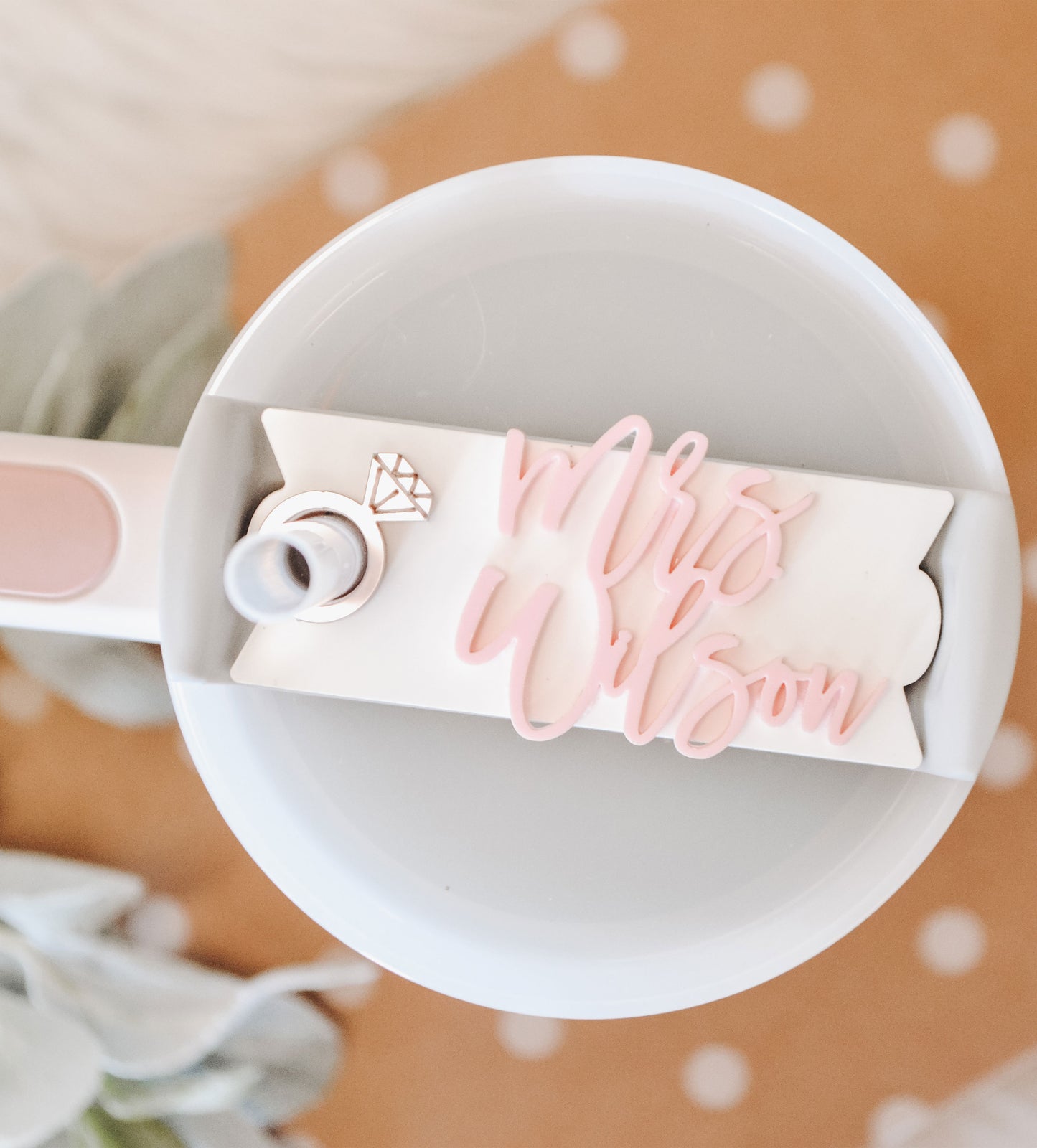 Mrs. Stanley Tumbler Name Plate Acrylic