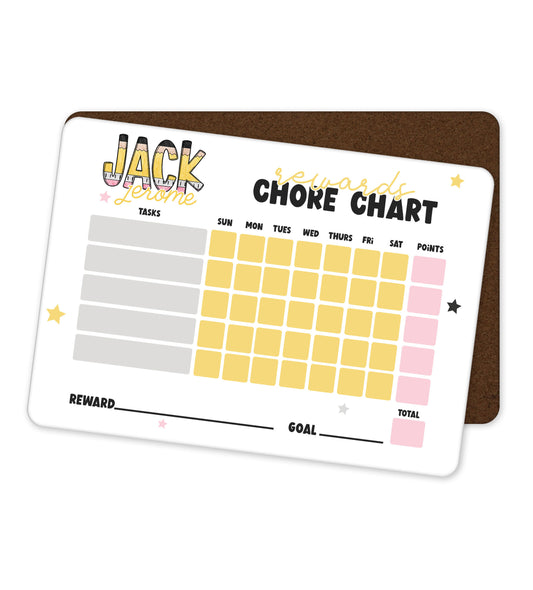 Personalized Dry Erase Chore Chart