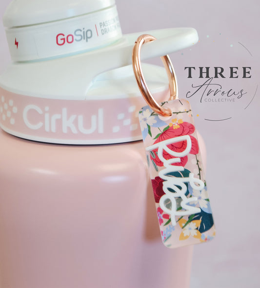 Cirkul Bottle Accessories, Water Bottle Handle Name, Water Bottle Charm Customizable, Custom Name for Cirkul, Kids Water Bottle Name Tag