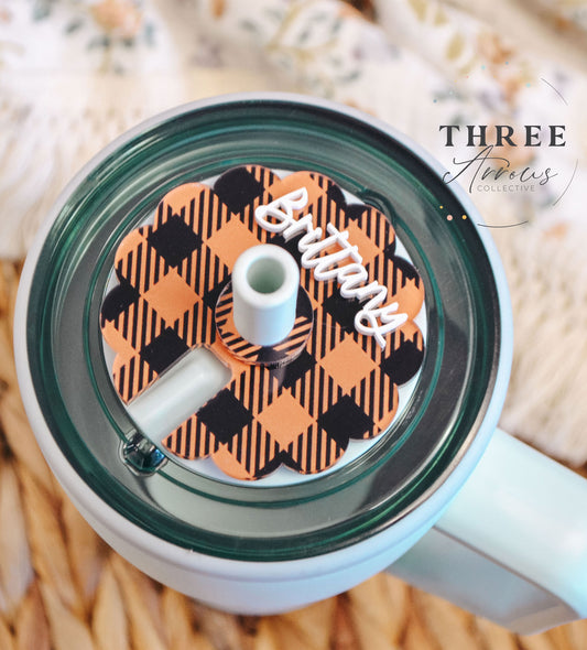 BruMate Name Plate, Halloween Tumbler Topper Tag Personalized, 30/40oz Tumbler Name Tags for Era, Personalized Tumbler Topper for Lid