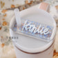 Stanley Tumbler Name Plate Personalized Glitter Flake Acrylic