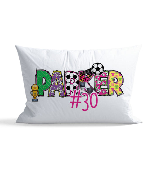 Soccer Girl Personalized Kid Pillow Case