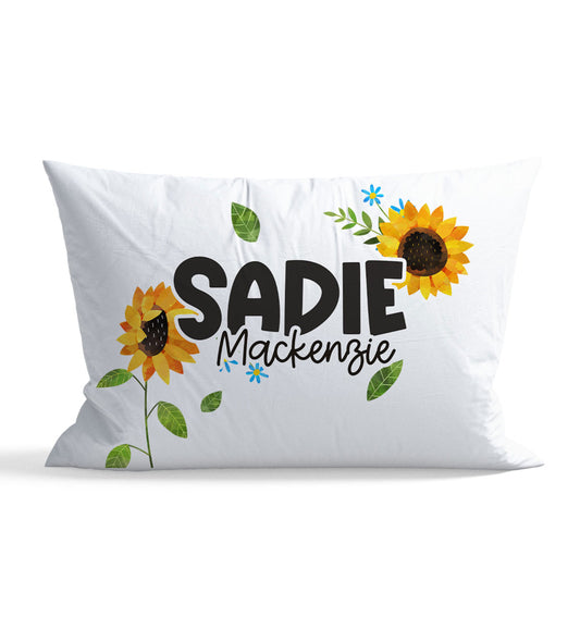 Sunflowers Personalized Kid Pillow Case