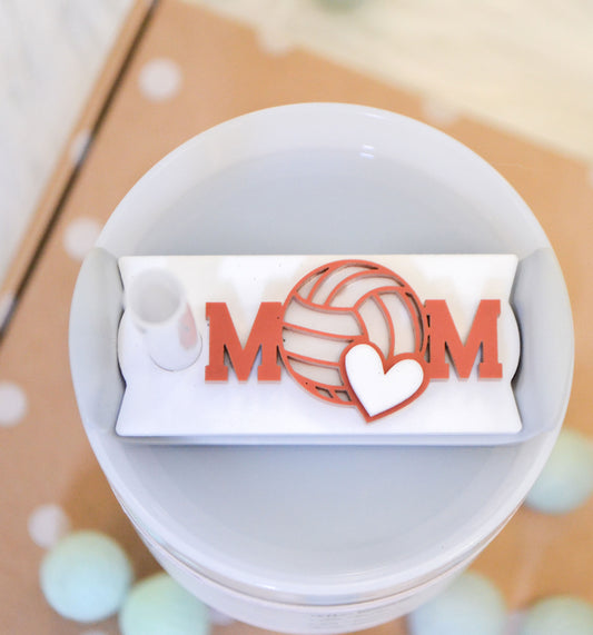 Volleyball Mom Stanley Tumbler Name Plate Acrylic