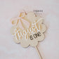 Coquette Bow Cake Topper, 1st Birthday Smash Cake Decorations, Coquette birthday, Wooden Bow Name Cake Topper, Acrylic Name Topper
