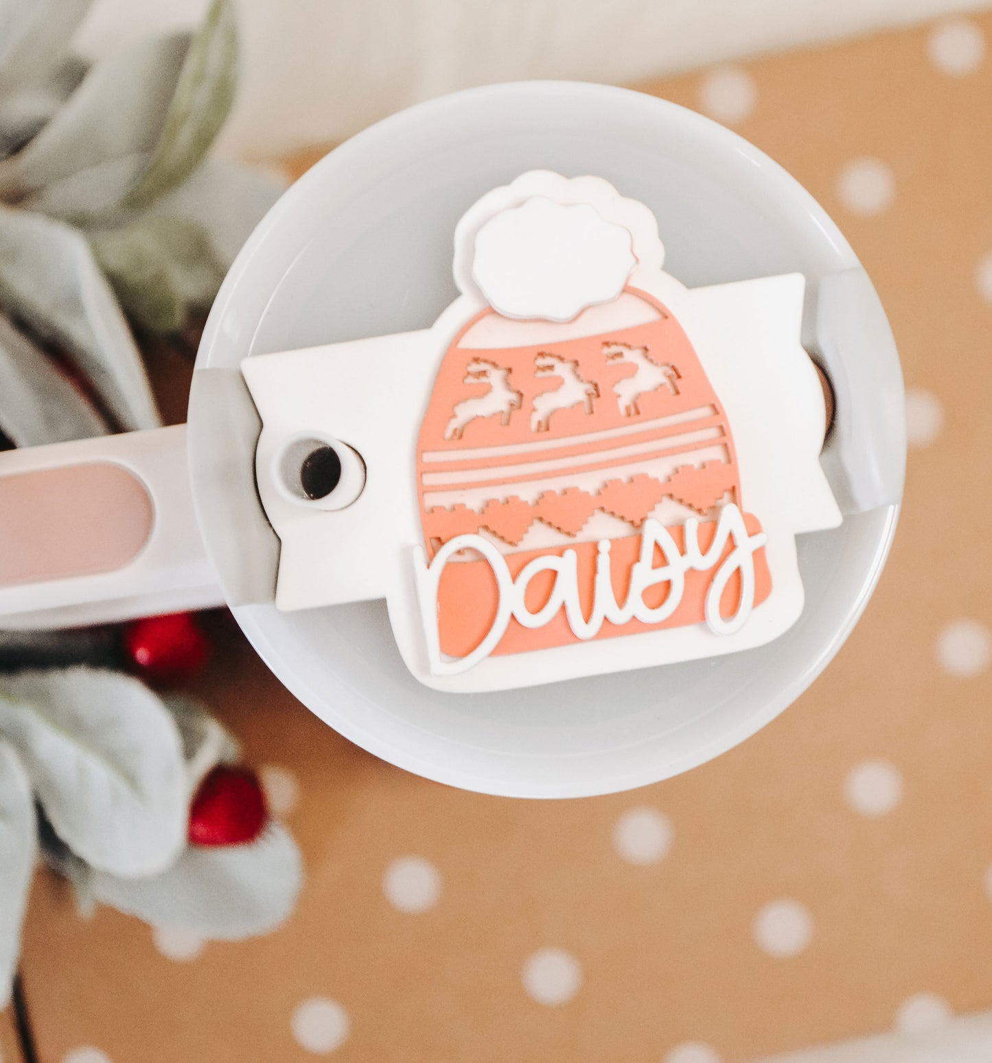 Winter Personalized Stanley Tumbler Name Plate Acrylic