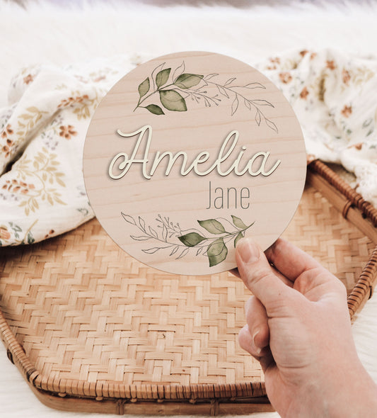 3D Printed Round Nursery Name Sign