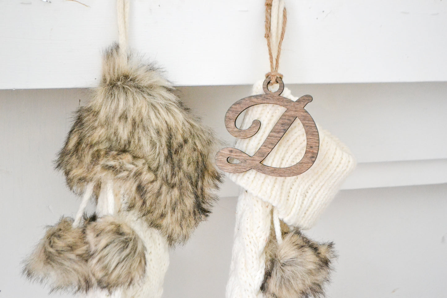 Initial Personalized Stocking Tags