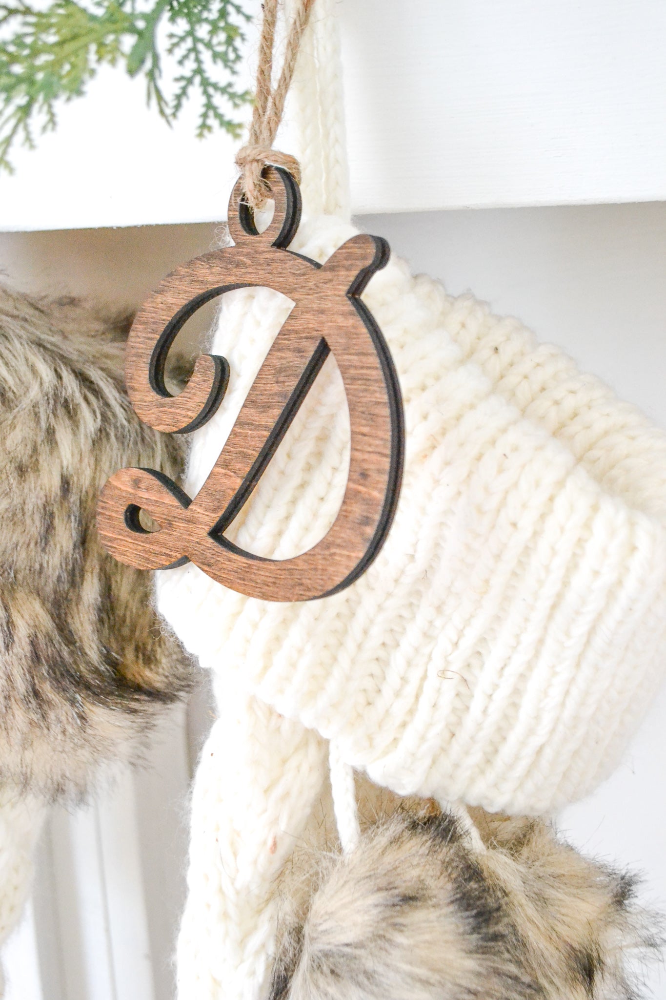 Initial Personalized Stocking Tags